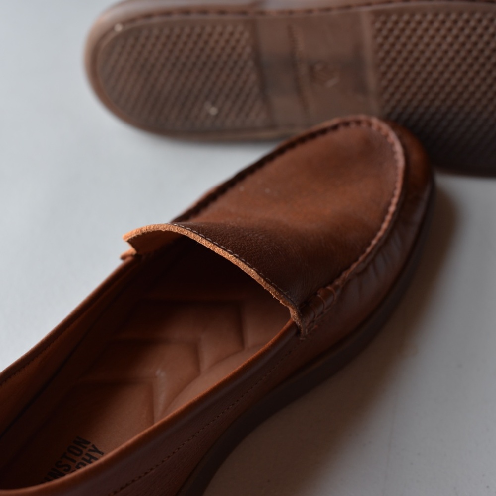 Johnston & Murphy Brown Leather Slip-On Loafers - Picture 9 of 9